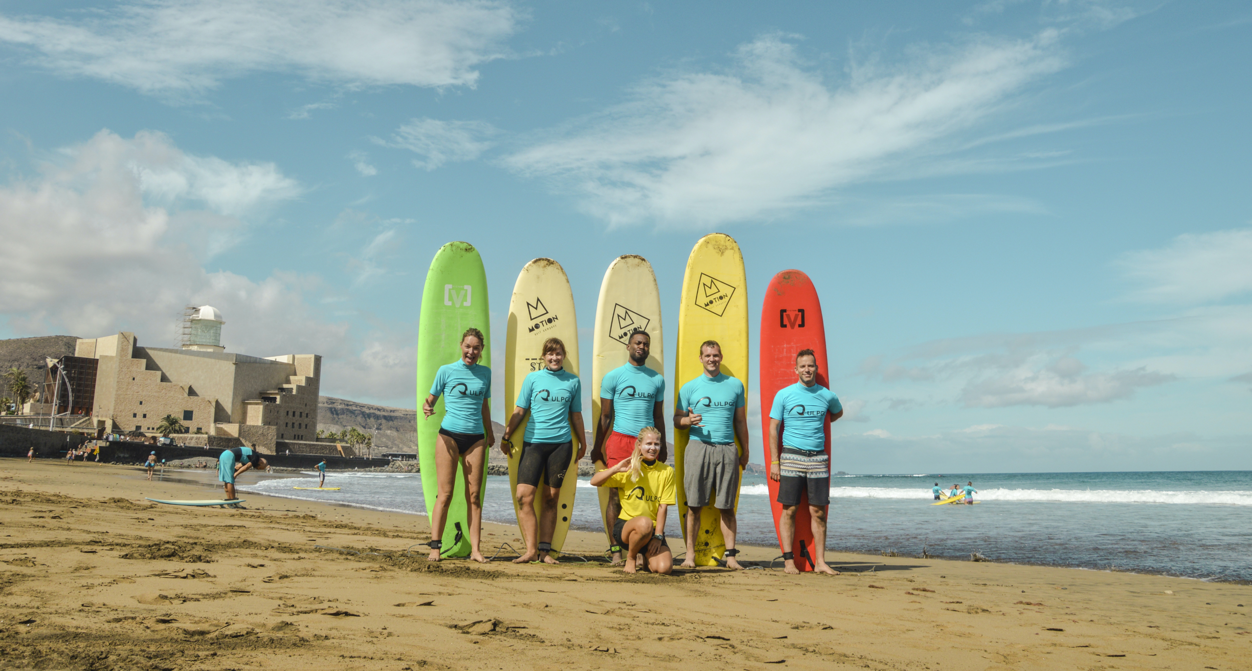 Surfing session in Gran Canaria for digital nomads