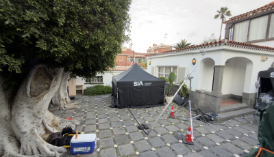 Equipo de rodaje de Mi Zona filmando en repeople, el coliving creativo de Las Palmas de Gran Canaria