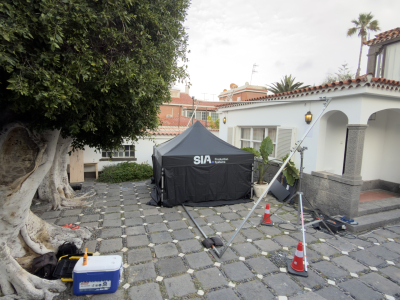 Equipo de rodaje de Mi Zona filmando en repeople, el coliving creativo de Las Palmas de Gran Canaria